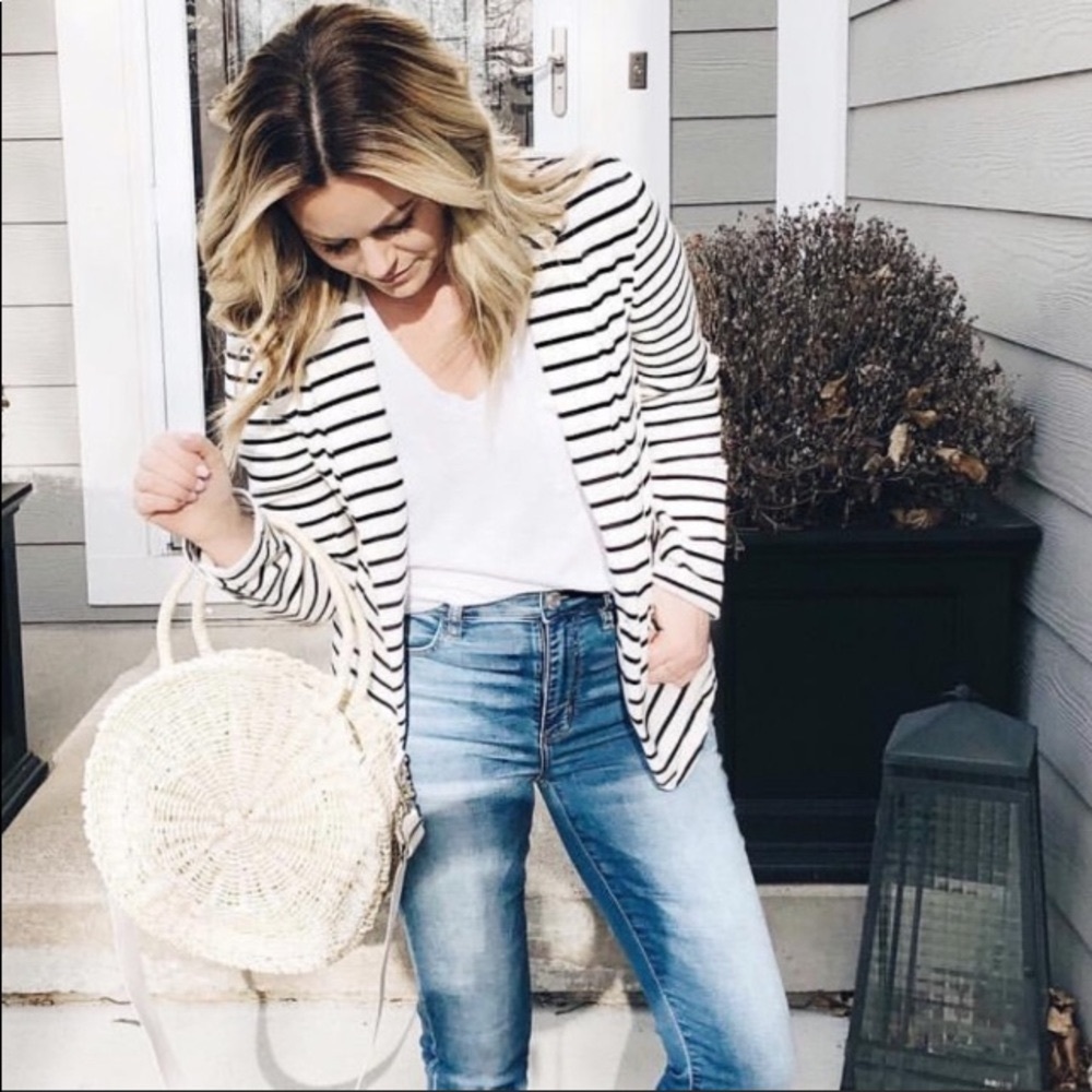 Super Cute! Striped Old Navy Blazer Women Size SP